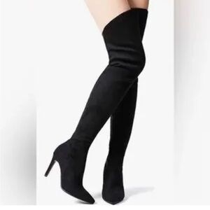 New Calvin Klein Elegant Black Over-the-Knee Boots